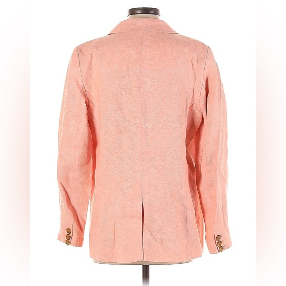 Talbots Plus Petite Peach Linen Blazer - Picture 2 of 7